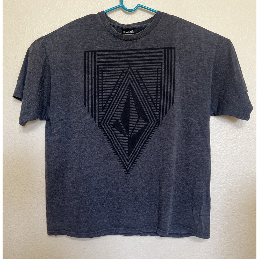Volcom Graphic T-Shirt Short Sleeve Men's Size XXL Charcoal Gray Cotton Beach